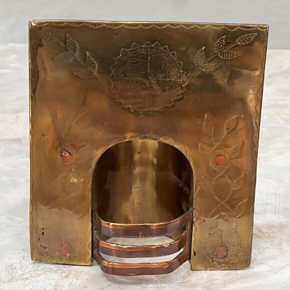 Vintage Brass Copper Taper Candle Holder 6\